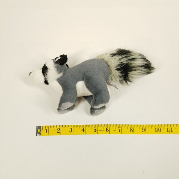 Ganz Bushy Tail Raccoon 7" Plush H11535 Gray Stuffed Animal Toy Realistic - Picture 11 of 11
